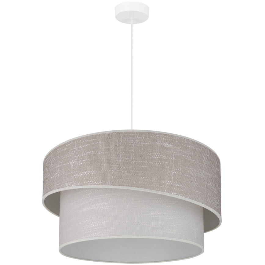 Brilagi - Lustra ar auklu DOVER SHINE 1xE27/15W/230V d. 50 cm pelēka/krēmkrāsa