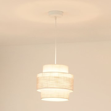 Brilagi - Lustra ar auklu DOVER SPACE 1xE27/15W/230V d. 25 cm pelēka/krēmkrāsa