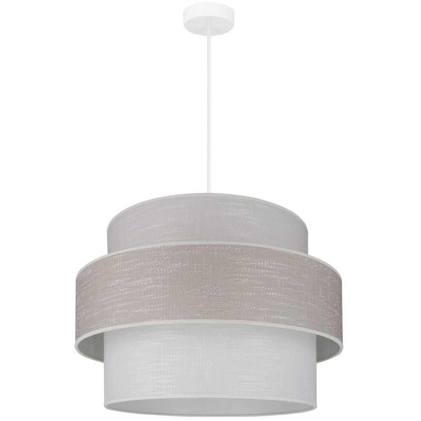 Brilagi - Lustra ar auklu DOVER SPACE 1xE27/15W/230V d. 50 cm pelēka/krēmkrāsa