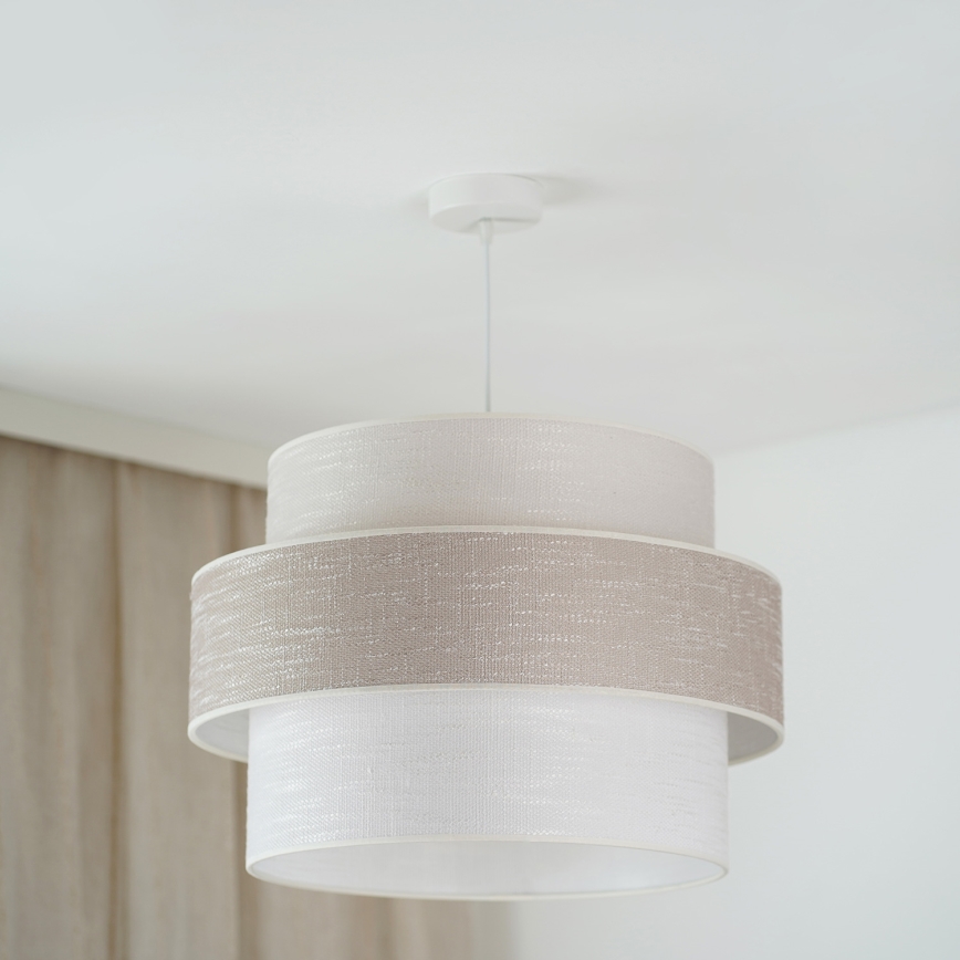 Brilagi - Lustra ar auklu DOVER SPACE 1xE27/15W/230V d. 50 cm pelēka/krēmkrāsa