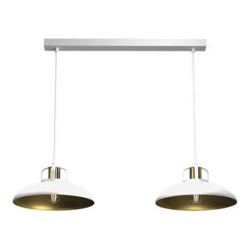 Brilagi - Lustra ar auklu FLAMENGO 2xE27/60W/230V balta