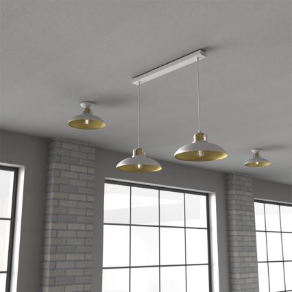 Brilagi - Lustra ar auklu FLAMENGO 2xE27/60W/230V balta