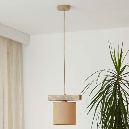 Brilagi - Lustra ar auklu FOREST 1xE27/15W/230V priede/brūna