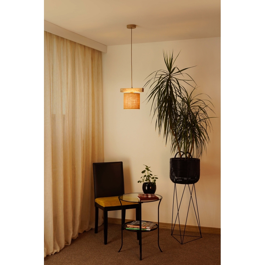 Brilagi - Lustra ar auklu FOREST 1xE27/15W/230V priede/brūna