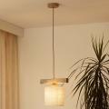 Brilagi - Lustra ar auklu FOREST 1xE27/15W/230V priede/brūna/krēmkrāsa