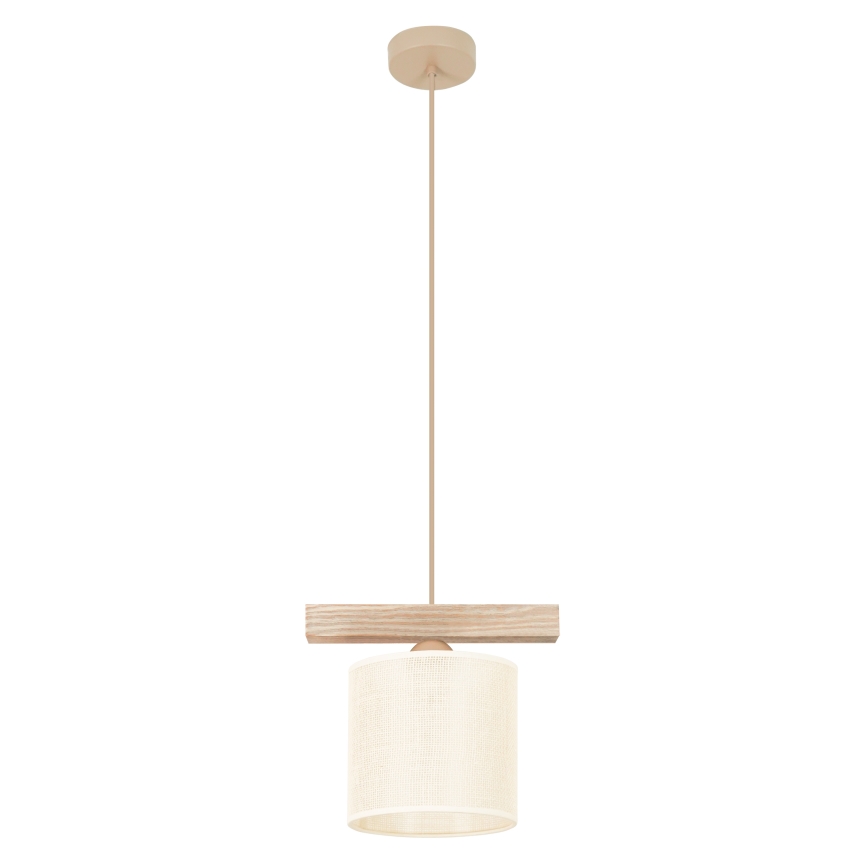 Brilagi - Lustra ar auklu FOREST 1xE27/15W/230V priede/brūna/krēmkrāsa