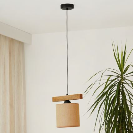 Brilagi - Lustra ar auklu FOREST 1xE27/15W/230V priede/brūna/melna