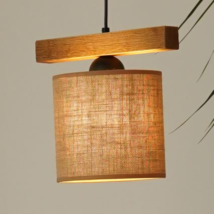 Brilagi - Lustra ar auklu FOREST 1xE27/15W/230V priede/brūna/melna