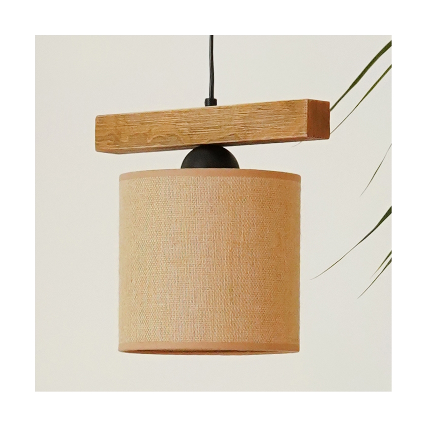 Brilagi - Lustra ar auklu FOREST 1xE27/15W/230V priede/brūna/melna