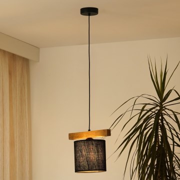 Brilagi - Lustra ar auklu FOREST 1xE27/15W/230V priede/melna