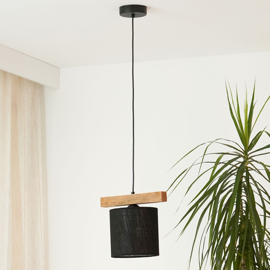 Brilagi - Lustra ar auklu FOREST 1xE27/15W/230V priede/melna
