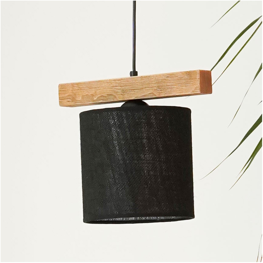 Brilagi - Lustra ar auklu FOREST 1xE27/15W/230V priede/melna