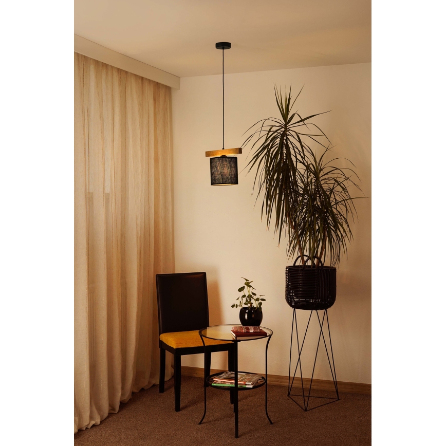 Brilagi - Lustra ar auklu FOREST 1xE27/15W/230V priede/melna