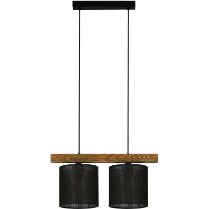 Brilagi - Lustra ar auklu FOREST 2xE27/15W/230V priede/melna