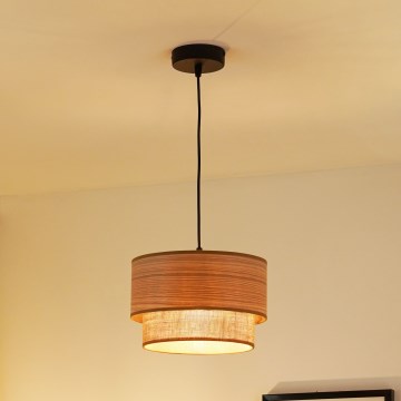 Brilagi - Lustra ar auklu MONTANA BOHO 1xE27/15W/230V d. 25 cm brūna/melna
