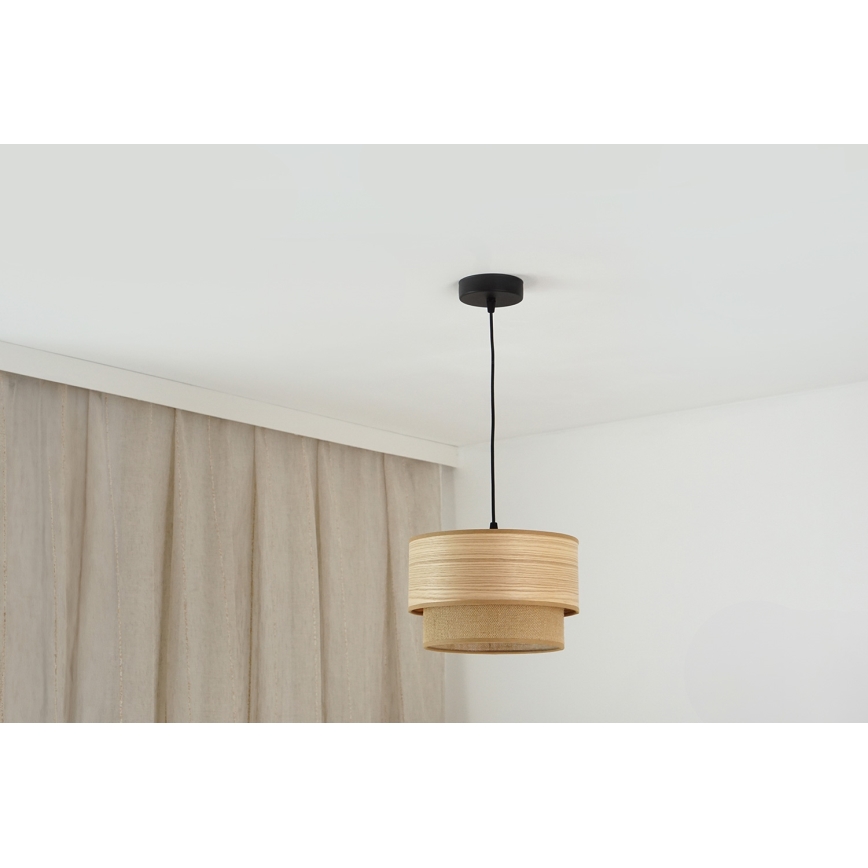 Brilagi - Lustra ar auklu MONTANA BOHO 1xE27/15W/230V d. 25 cm brūna/melna