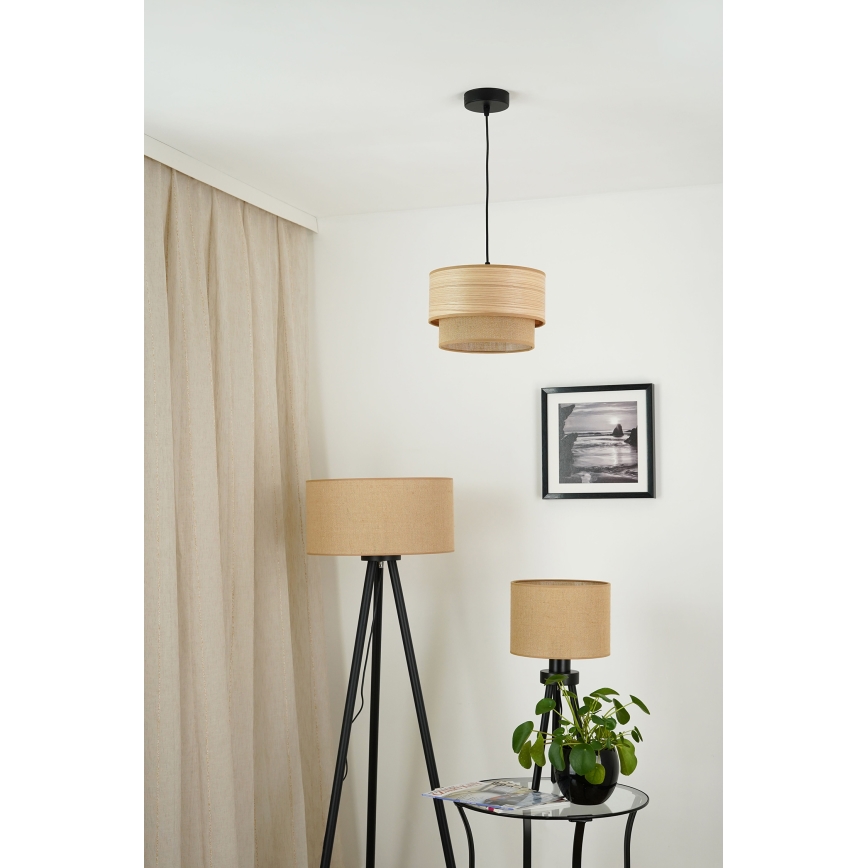 Brilagi - Lustra ar auklu MONTANA BOHO 1xE27/15W/230V d. 25 cm brūna/melna