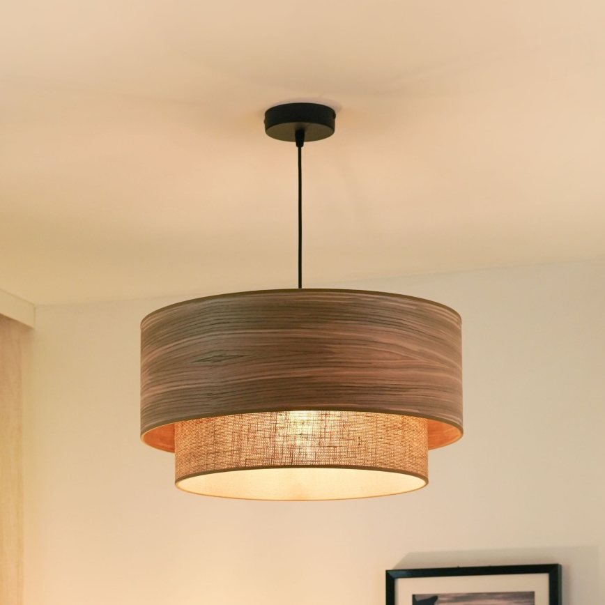 Brilagi - Lustra ar auklu MONTANA BOHO 1xE27/15W/230V d. 45 cm brūna/melna