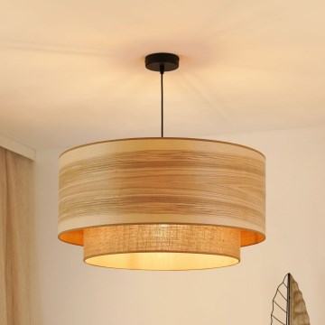 Brilagi - Lustra ar auklu MONTANA BOHO 1xE27/15W/230V d. 60 cm brūna/melna