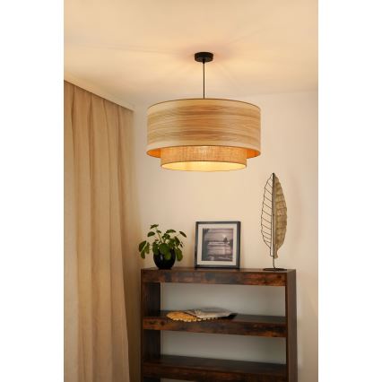 Brilagi - Lustra ar auklu MONTANA BOHO 1xE27/15W/230V d. 60 cm brūna/melna