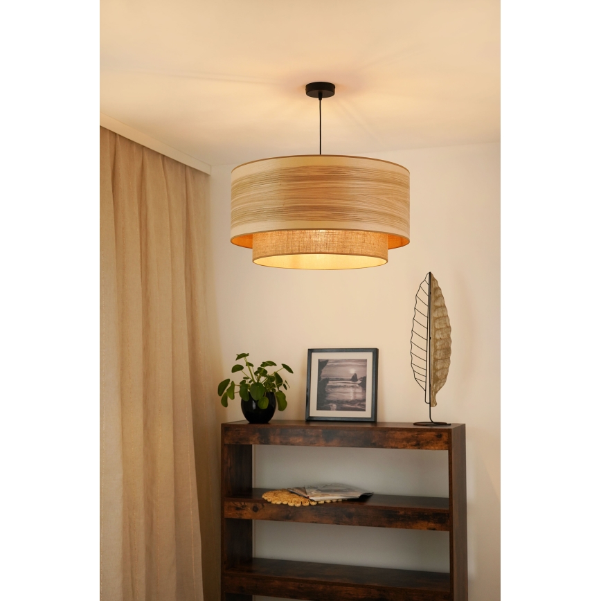 Brilagi - Lustra ar auklu MONTANA BOHO 1xE27/15W/230V d. 60 cm brūna/melna
