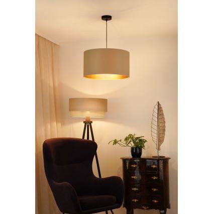 Brilagi - Lustra ar auklu OREGON ROLLER VEGE 1xE27/15W/230V d. 45 cm bēša