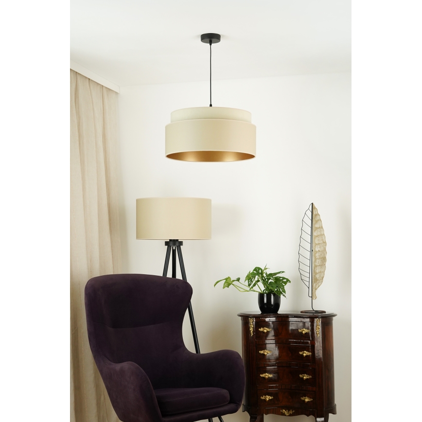 Brilagi - Lustra ar auklu OREGON VEGE 1xE27/15W/230V d. 45 cm bēša