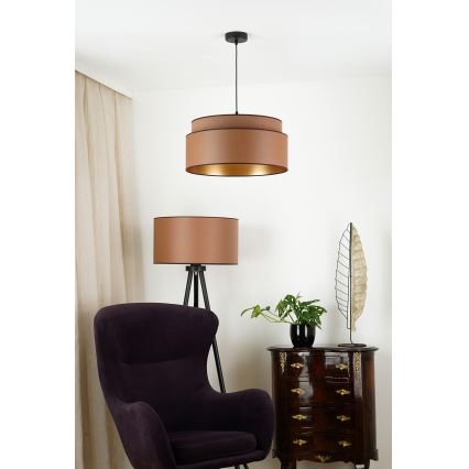 Brilagi - Lustra ar auklu OREGON VEGE 1xE27/15W/230V d. 45 cm brūna
