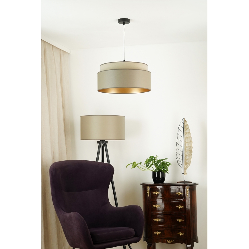Brilagi - Lustra ar auklu OREGON VEGE 1xE27/15W/230V d. 45 cm pelēka