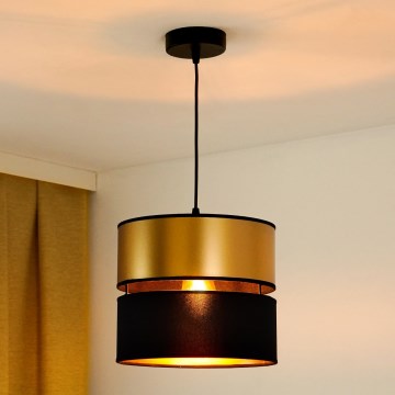Brilagi - Lustra ar auklu ROYAL 1xE27/15W/230V d. 25 cm melna/zelta