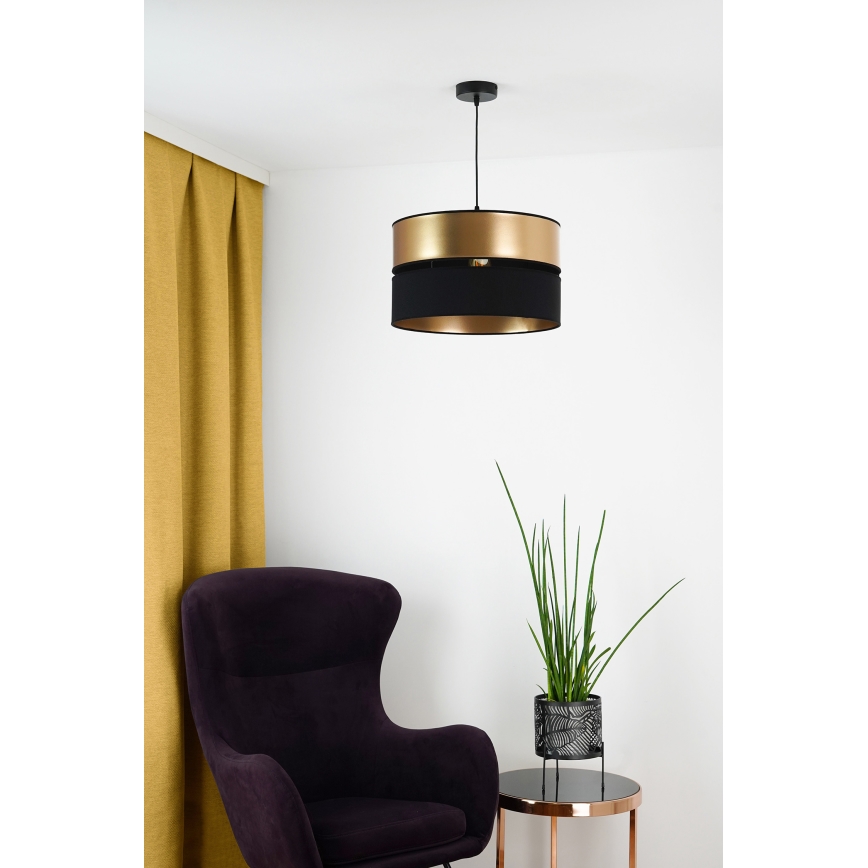 Brilagi - Lustra ar auklu ROYAL 1xE27/15W/230V d. 40 cm melna/zelta