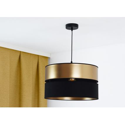 Brilagi - Lustra ar auklu ROYAL 1xE27/15W/230V d. 40 cm melna/zelta