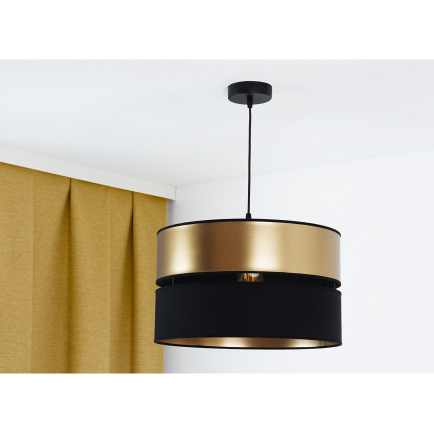 Brilagi - Lustra ar auklu ROYAL 1xE27/15W/230V d. 40 cm melna/zelta