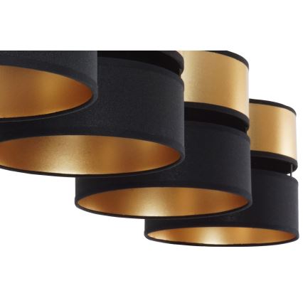 Brilagi - Lustra ar auklu ROYAL 4xE27/15W/230V melna/zelta