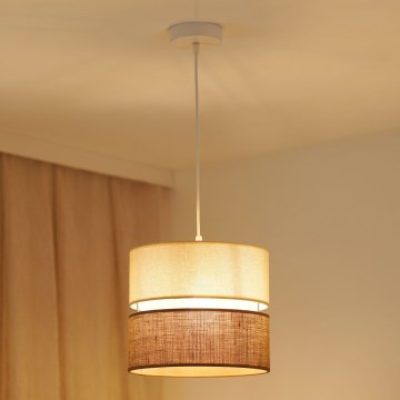 Brilagi - Lustra ar auklu ROYAL YUTE 1xE27/15W/230V d. 25 cm bēša/krēmkrāsa