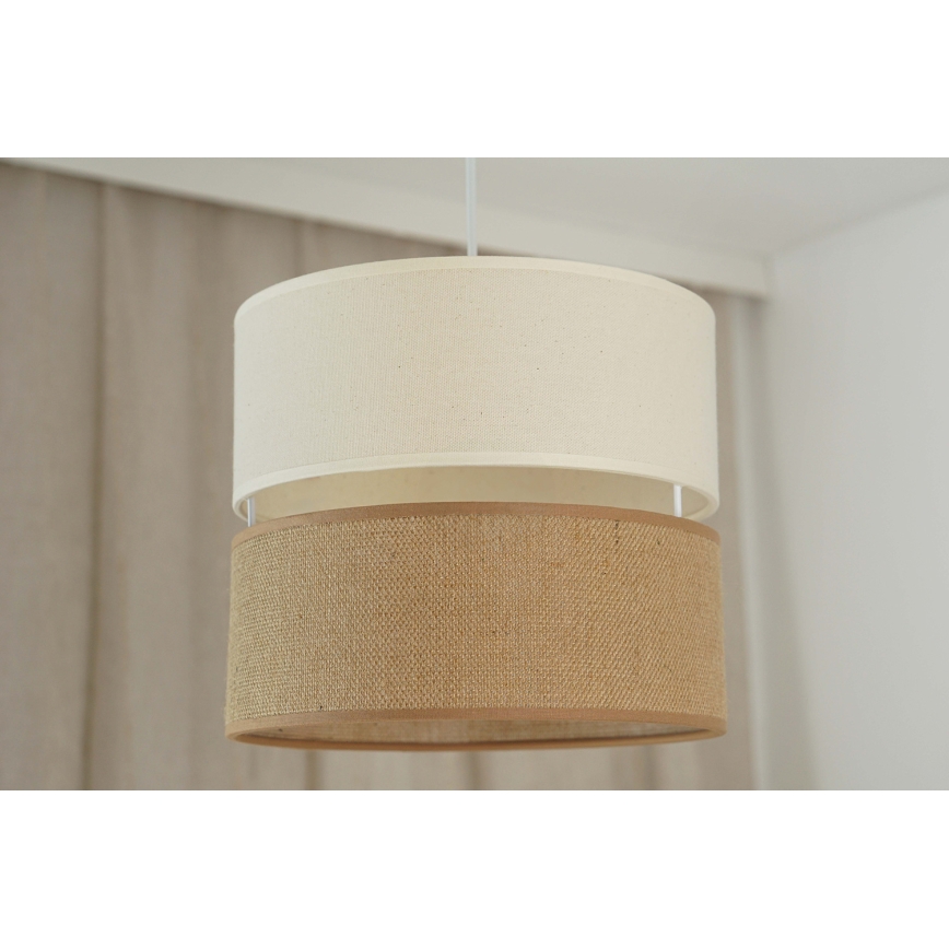 Brilagi - Lustra ar auklu ROYAL YUTE 1xE27/15W/230V d. 25 cm bēša/krēmkrāsa