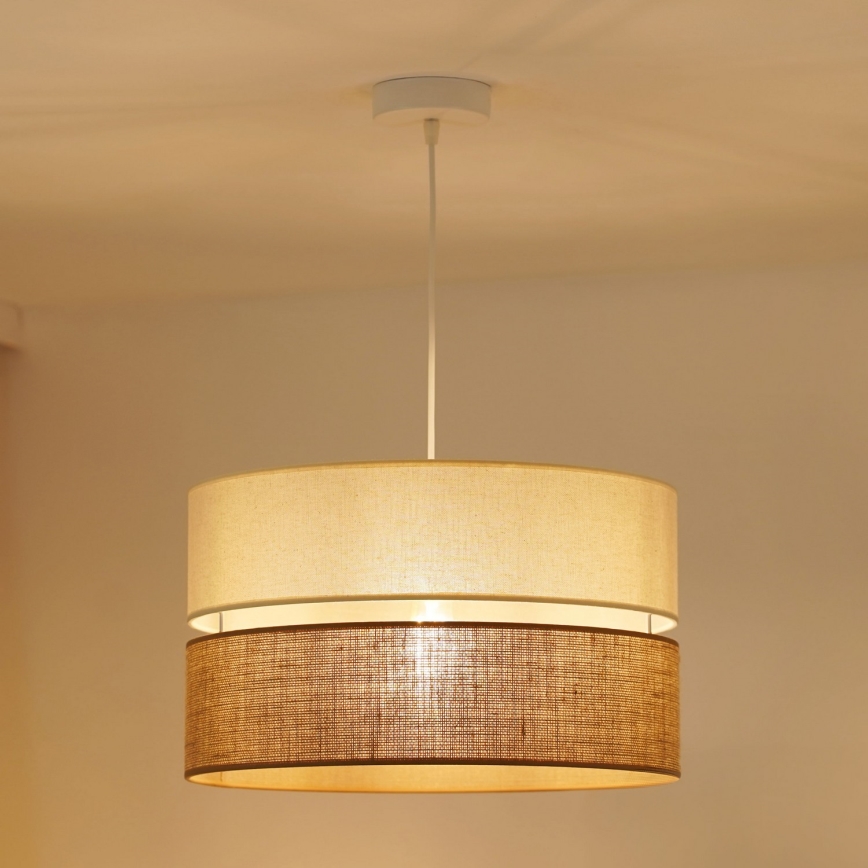 Brilagi - Lustra ar auklu ROYAL YUTE 1xE27/15W/230V d. 40 cm bēša/krēmkrāsa