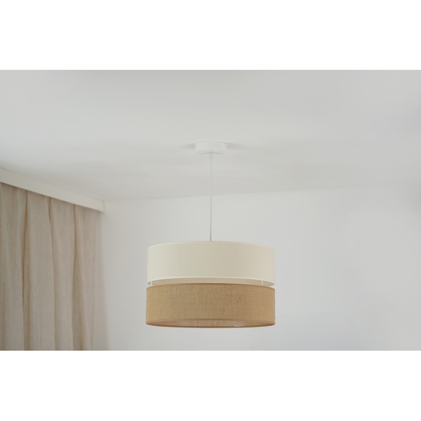 Brilagi - Lustra ar auklu ROYAL YUTE 1xE27/15W/230V d. 40 cm bēša/krēmkrāsa