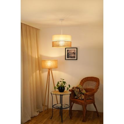 Brilagi - Lustra ar auklu ROYAL YUTE 1xE27/15W/230V d. 40 cm bēša/krēmkrāsa