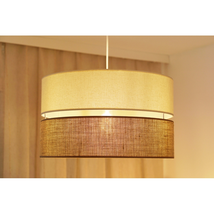 Brilagi - Lustra ar auklu ROYAL YUTE 1xE27/15W/230V d. 40 cm bēša/krēmkrāsa