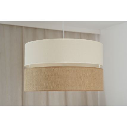 Brilagi - Lustra ar auklu ROYAL YUTE 1xE27/15W/230V d. 40 cm bēša/krēmkrāsa