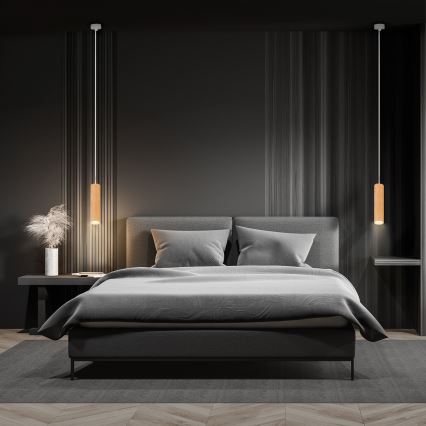 Brilagi - Lustra ar auklu SELE 1xGU10/30W/230V balta/ozolkoka dekors