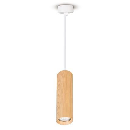 Brilagi - Lustra ar auklu SELE 1xGU10/30W/230V balta/ozolkoka dekors