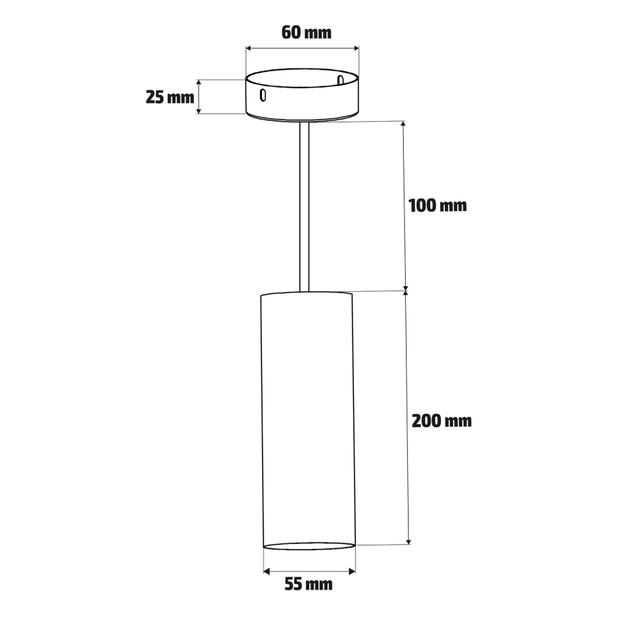 Brilagi - Lustra ar auklu SELE 1xGU10/30W/230V melna/zelta