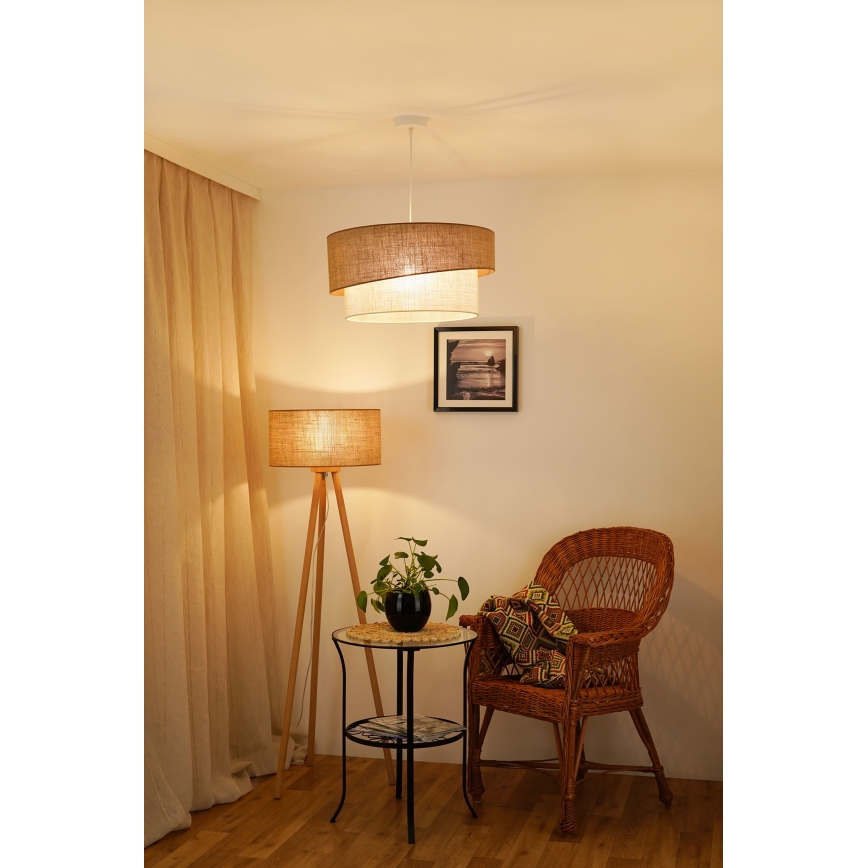 Brilagi - Lustra ar auklu SHINE 1xE27/15W/230V d. 50 cm bēša/krēmkrāsa
