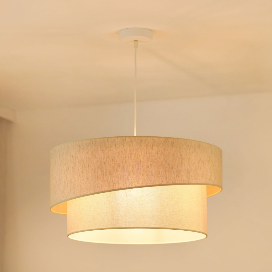 Brilagi - Lustra ar auklu SHINE 1xE27/15W/230V d. 50 cm krēmkrāsa