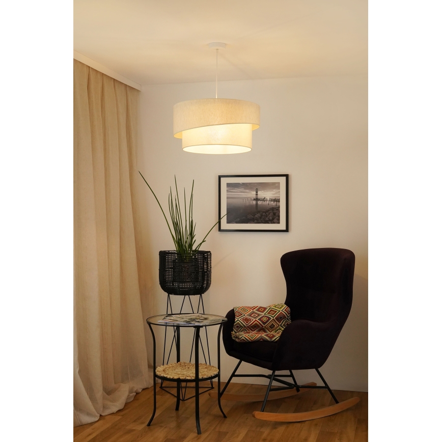 Brilagi - Lustra ar auklu SHINE 1xE27/15W/230V d. 50 cm krēmkrāsa