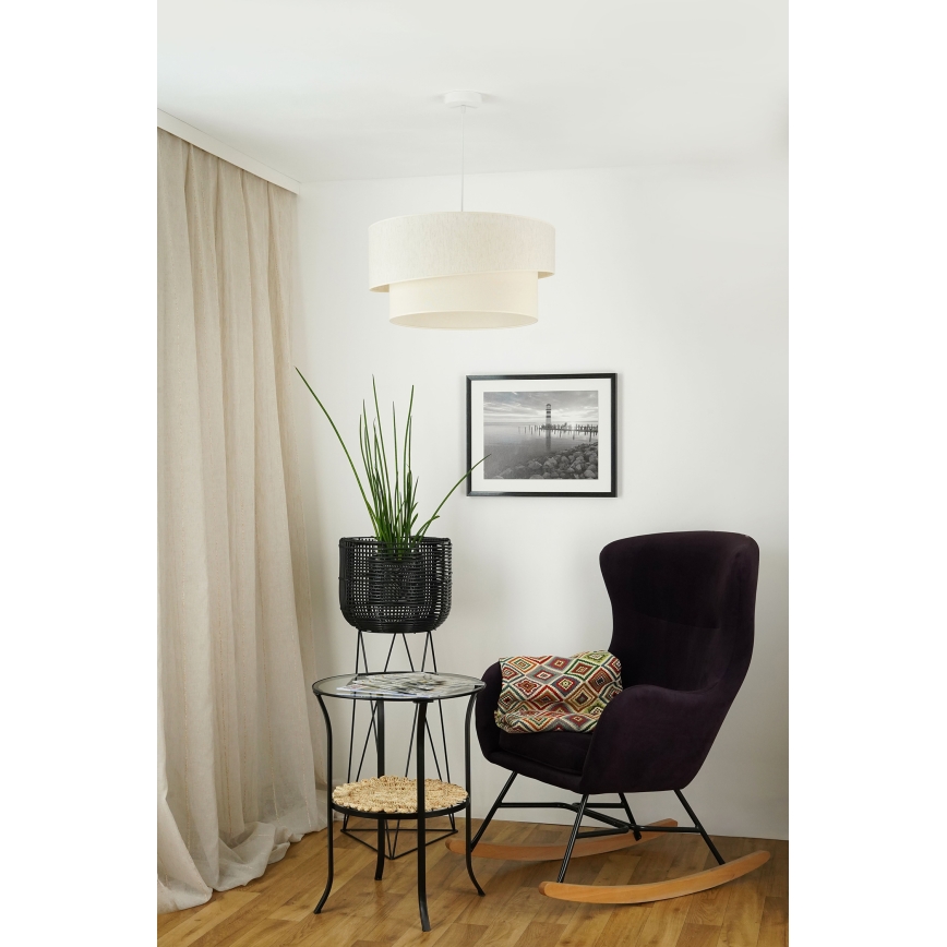 Brilagi - Lustra ar auklu SHINE 1xE27/15W/230V d. 50 cm krēmkrāsa