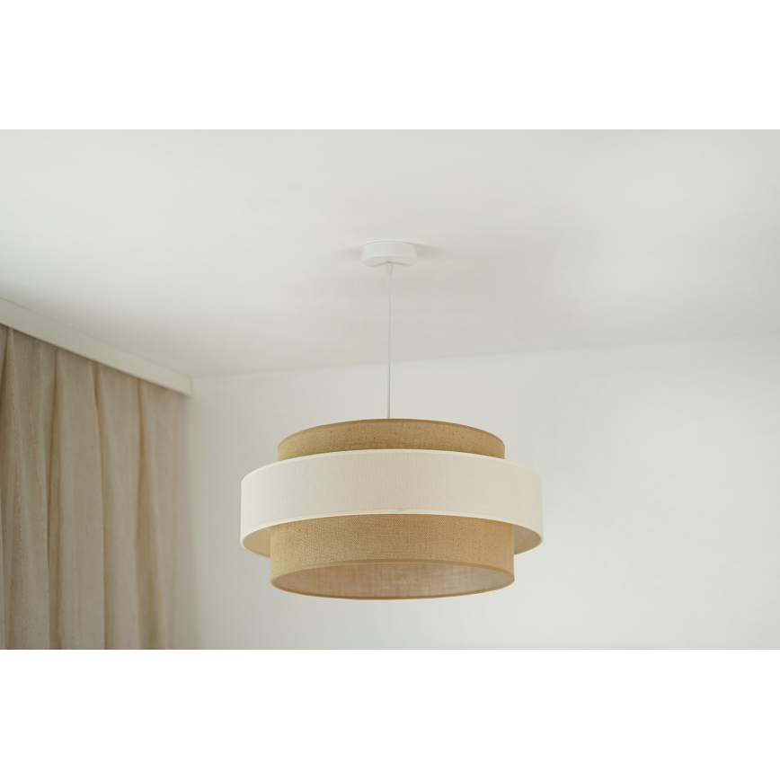 Brilagi - Lustra ar auklu SPACE LIGHT 1xE27/15W/230V d. 50 cm bēša/krēmkrāsa