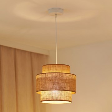 Brilagi - Lustra ar auklu SPACE YUTE 1xE27/15W/230V d. 25 cm bēša/balta
